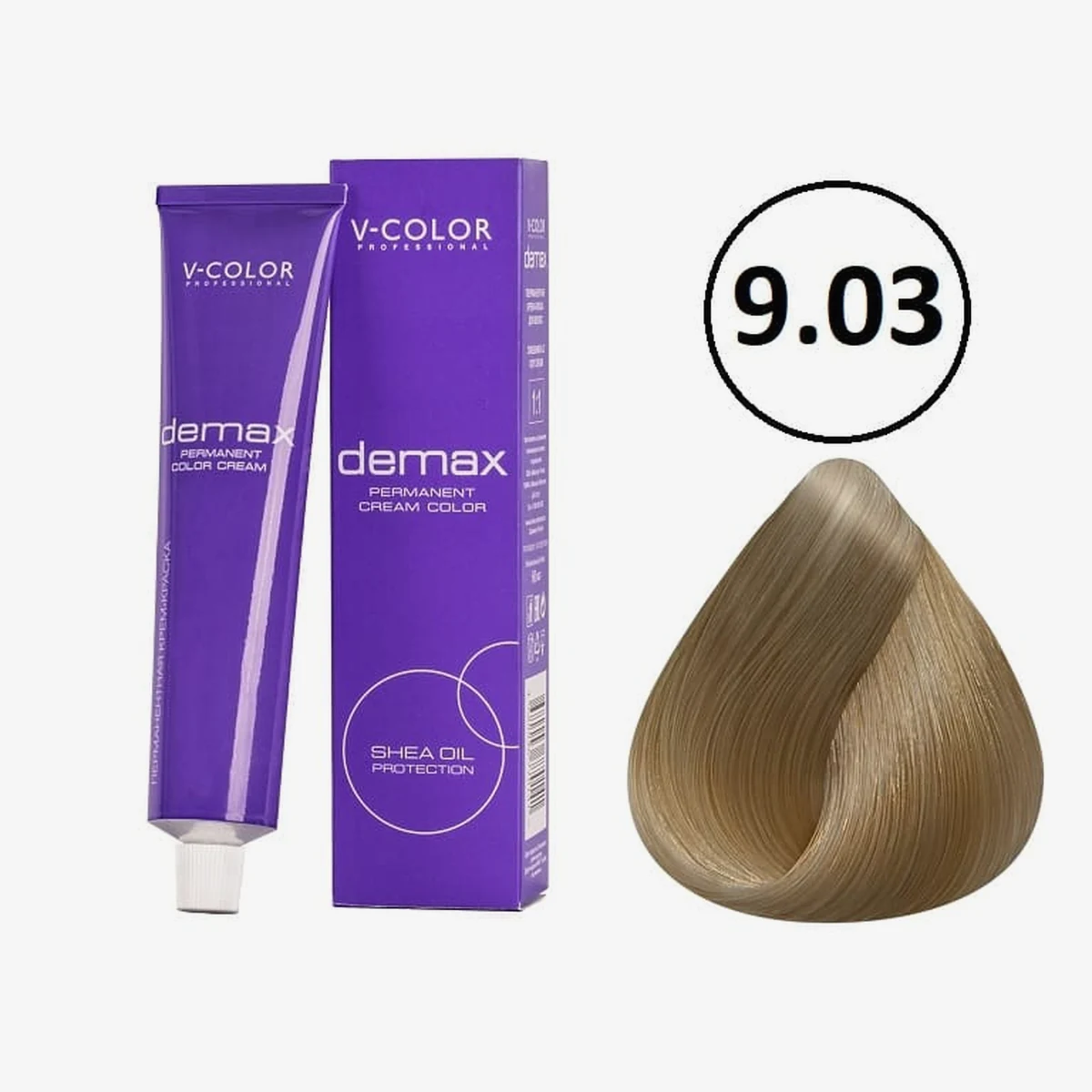 V-Color V-Color, Краска для волос Demax 9.03 Блондин Золотистый , 60 мл