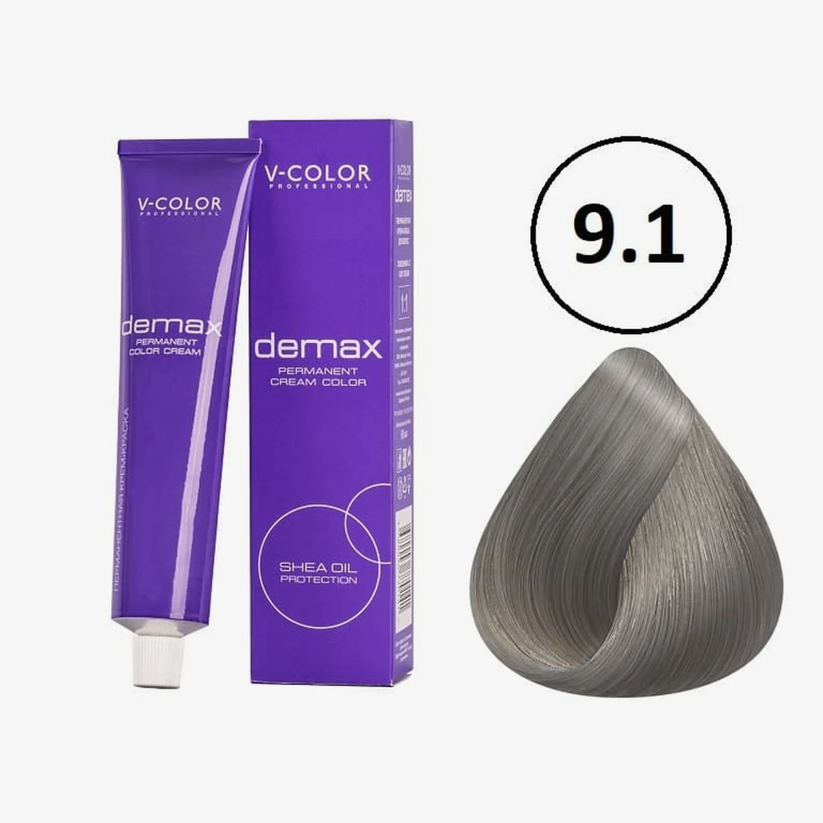 V-Color V-Color, Краска для волос Demax 9.1 Блондин Пепельный , 60 мл