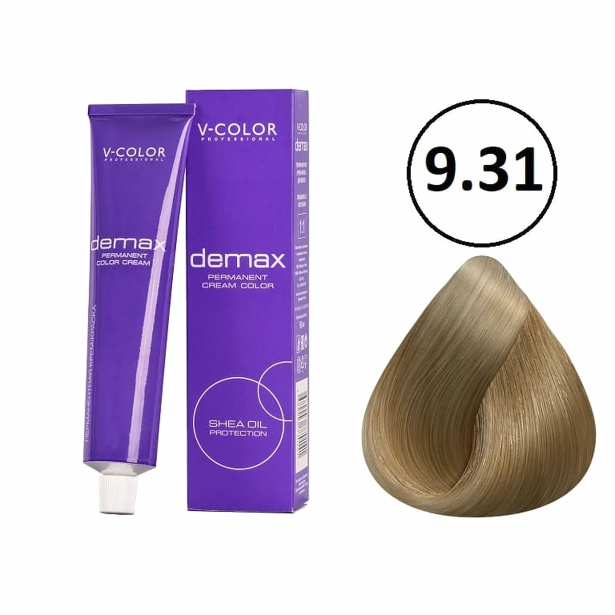 V-Color V-Color, Краска для волос Demax 9.31 Блондин Бежевый , 60 мл