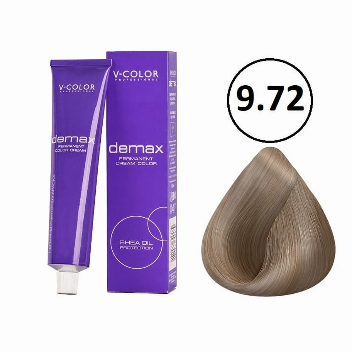 V-Color V-Color, Краска для волос Demax 9.72 Блондин Шоколадно-Перламутровый , 60 мл