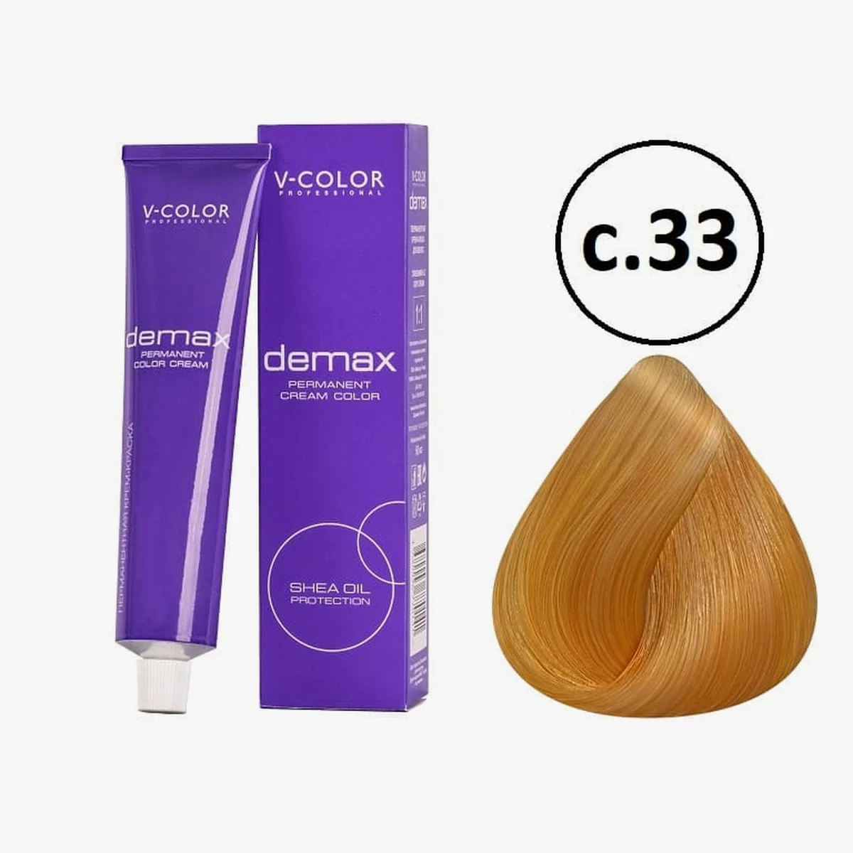 V-Color V-Color, Краска для волос Demax  С 33 Золотистый Микстон , 60 мл