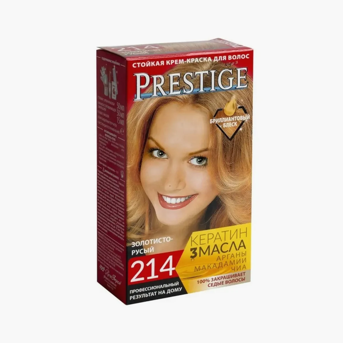 VIP`S Prestige Краска для волос Prestige 214 Золотисто-русый, фото 1