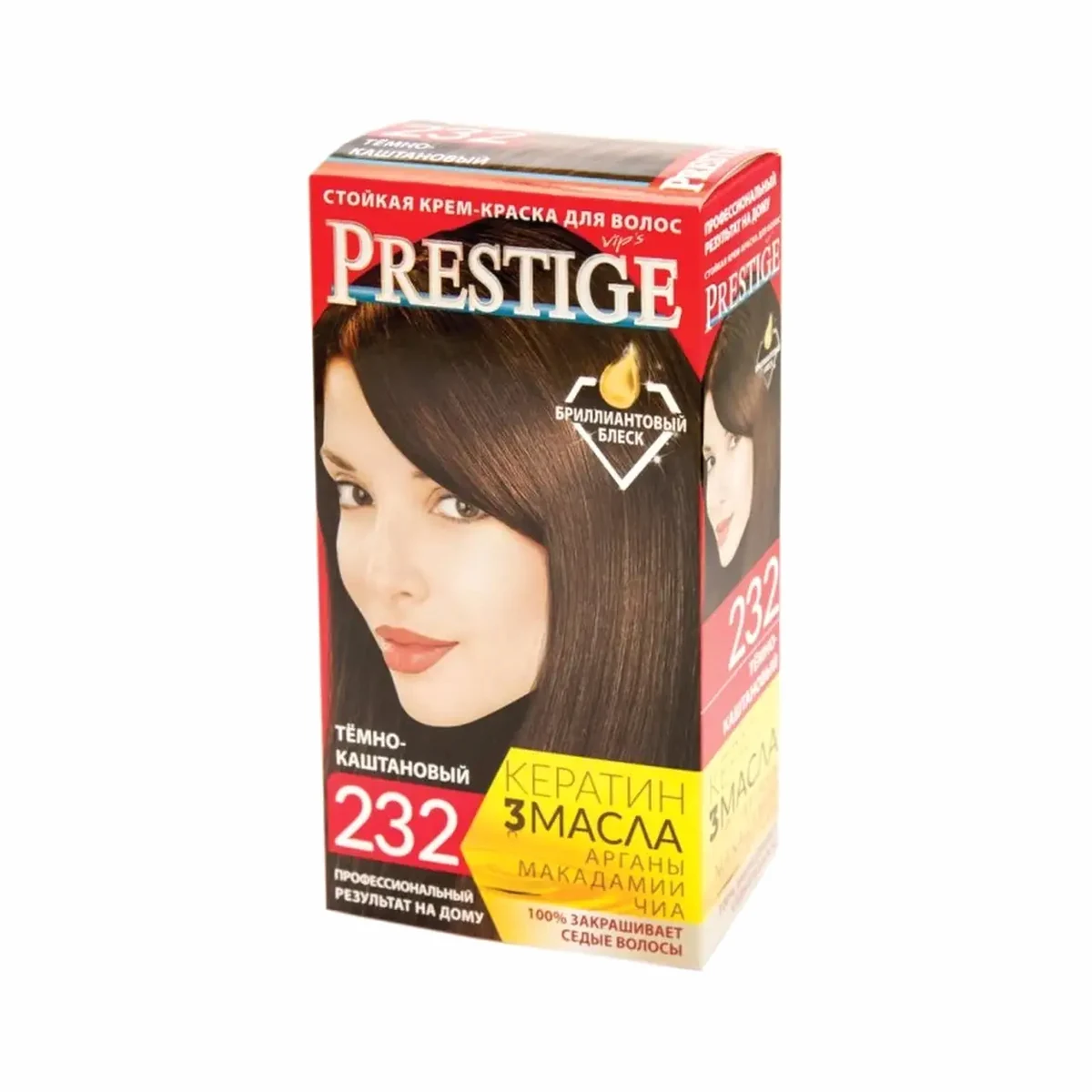 VIP`S Prestige Краска для волос Prestige 232 Тёмно-каштановый, фото 1