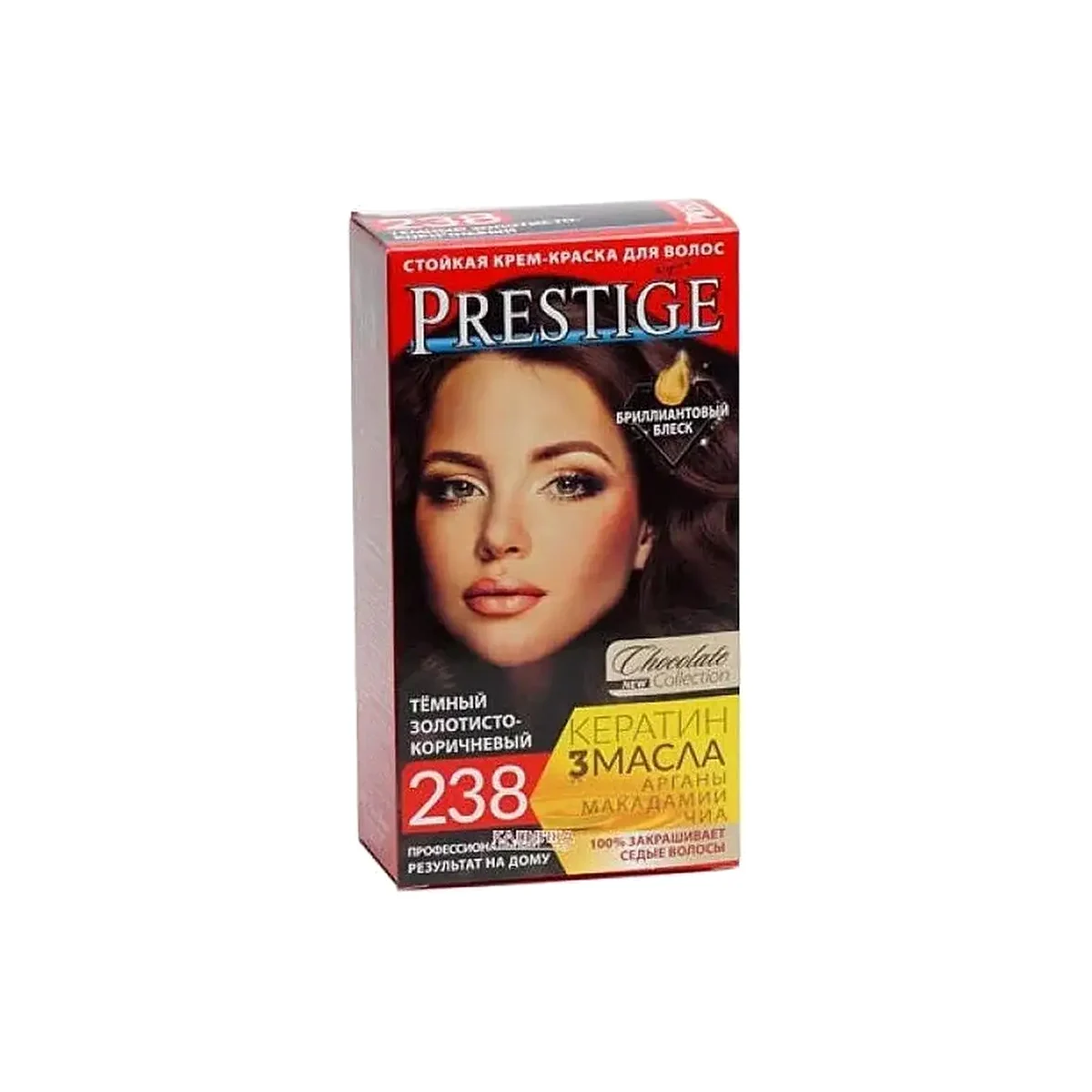 VIP`S Prestige Крем-краска д/волос PRESTIGE 238 Темный золот.коричневый, фото 1